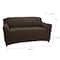 Home Details Brown Waffle Design Love Seat Furniture Slipcover